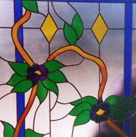 Green Flower — Jamisontown, NSW — Stained Glass Overlay Penrith