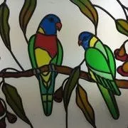 Leaves and Two Birds — Jamisontown, NSW — Stained Glass Overlay Penrith