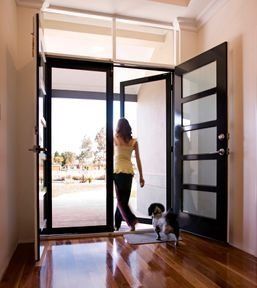 Woman And Her Dog — Jamisontown, NSW — Stained Glass Overlay Penrith