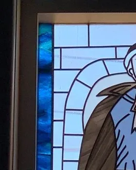 Man with Blue Background Design — Jamisontown, NSW — Stained Glass Overlay Penrith
