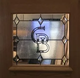 Initials — Jamisontown, NSW — Stained Glass Overlay Penrith