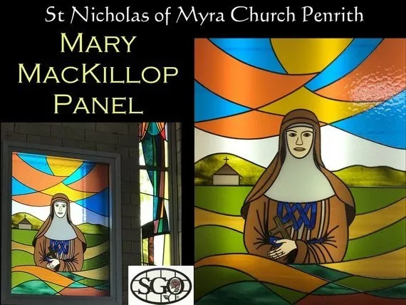 Mary MacKillop Panel — Jamisontown, NSW — Stained Glass Overlay Penrith