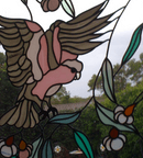 Pink Bird Flying — Jamisontown, NSW — Stained Glass Overlay Penrith