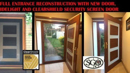 Full Entrance Screen Door Service — Jamisontown, NSW — Stained Glass Overlay Penrith