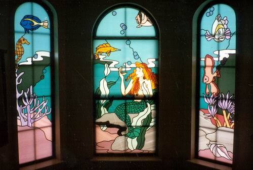 Mermaid and Sea Creatures — Jamisontown, NSW — Stained Glass Overlay Penrith