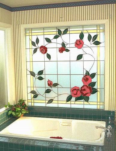 Red Roses Window Design — Jamisontown, NSW — Stained Glass Overlay Penrith