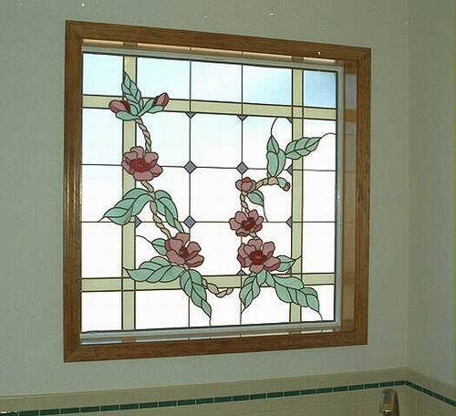 Flower Design Window — Jamisontown, NSW — Stained Glass Overlay Penrith