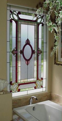 Bathtub and Stained Glass Window — Jamisontown, NSW — Stained Glass Overlay Penrith