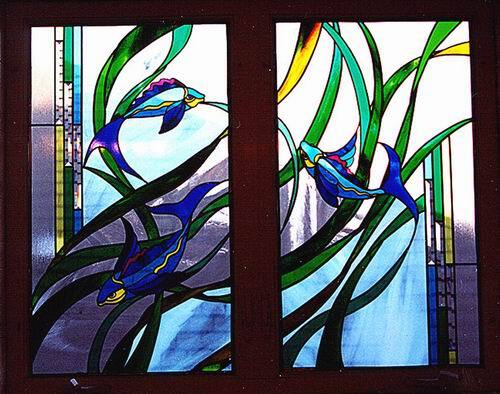 Blue Fishes Under the Sea — Jamisontown, NSW — Stained Glass Overlay Penrith