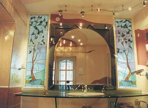 Tree Design Besides the Mirror — Jamisontown, NSW — Stained Glass Overlay Penrith