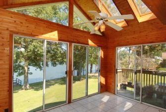 Wooden House with Sliding Doors — Jamisontown, NSW — Stained Glass Overlay Penrith
