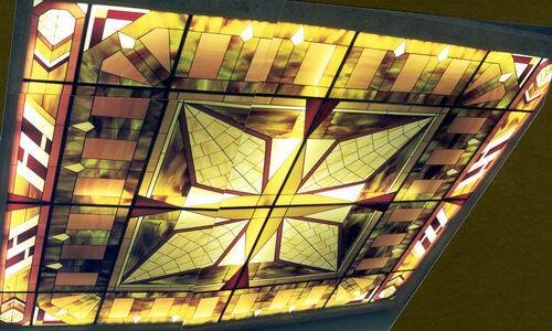 Abstract Design Ceiling — Jamisontown, NSW — Stained Glass Overlay Penrith