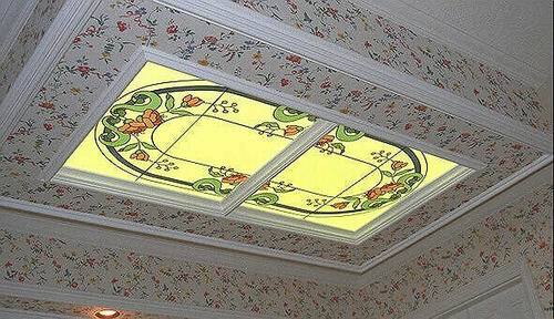 Floral Ceiling — Jamisontown, NSW — Stained Glass Overlay Penrith