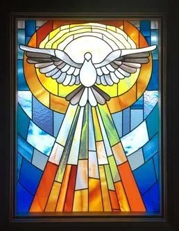 White Dove Design Full View — Jamisontown, NSW — Stained Glass Overlay Penrith