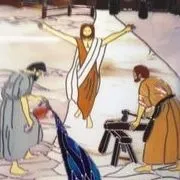 Jesus Christ and the People — Jamisontown, NSW — Stained Glass Overlay Penrith