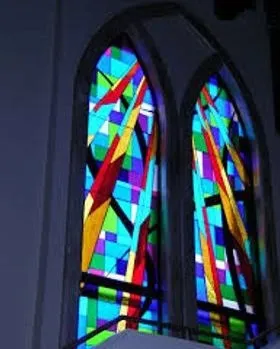 Religious Abstract Window Design — Jamisontown, NSW — Stained Glass Overlay Penrith