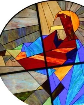 Abstract Jesus — Jamisontown, NSW — Stained Glass Overlay Penrith