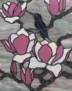Flowers Traditional Leadlight — Jamisontown, NSW — Stained Glass Overlay Penrith