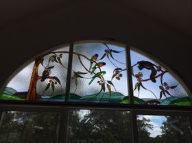 Various Birds on Tree — Jamisontown, NSW — Stained Glass Overlay Penrith