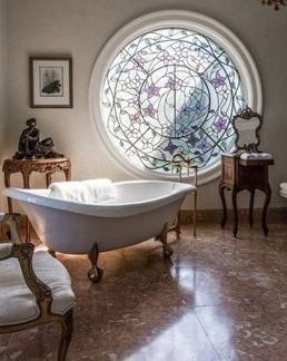 Beautiful Bathroom Porthole — Jamisontown, NSW — Stained Glass Overlay Penrith