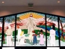 People Looking Up on Jesus — Jamisontown, NSW — Stained Glass Overlay Penrith