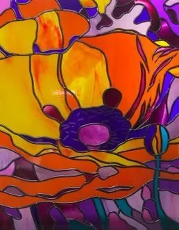Flower Design With Multiple Colors — Jamisontown, NSW — Stained Glass Overlay Penrith