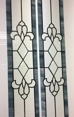 White And Gray Shapes Design — Jamisontown, NSW — Stained Glass Overlay Penrith
