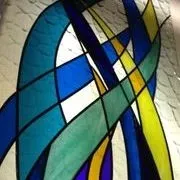Blue and Yellow Abstract Design — Jamisontown, NSW — Stained Glass Overlay Penrith
