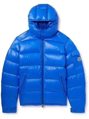 Moncler - Maya Quilted Shell Hooded Down Jacket - Blue Moncler