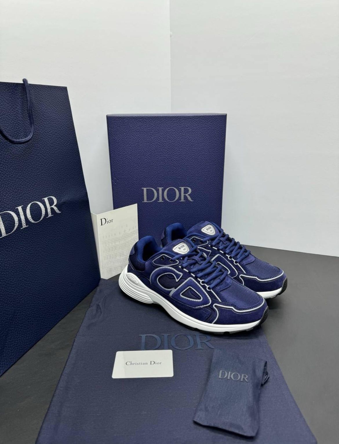 Dior b30 Sneaker Blauw Suède