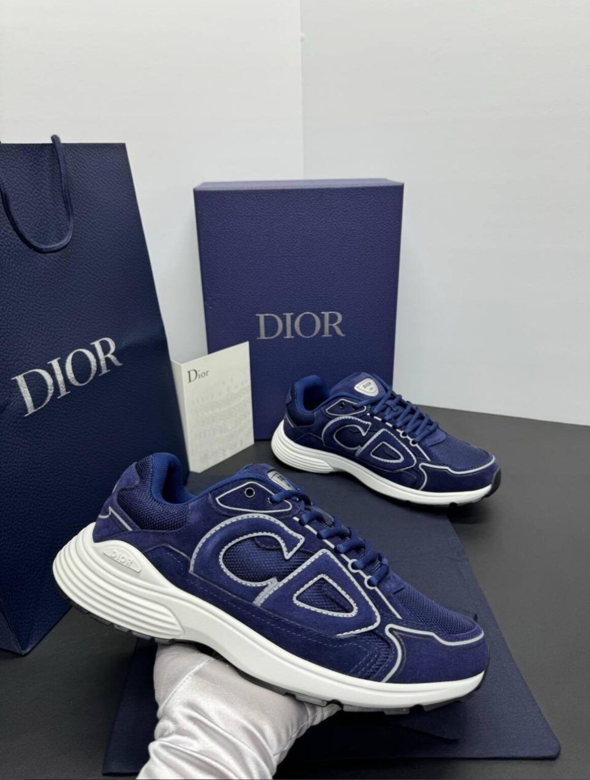 Dior b30 Sneaker Blauw Suède