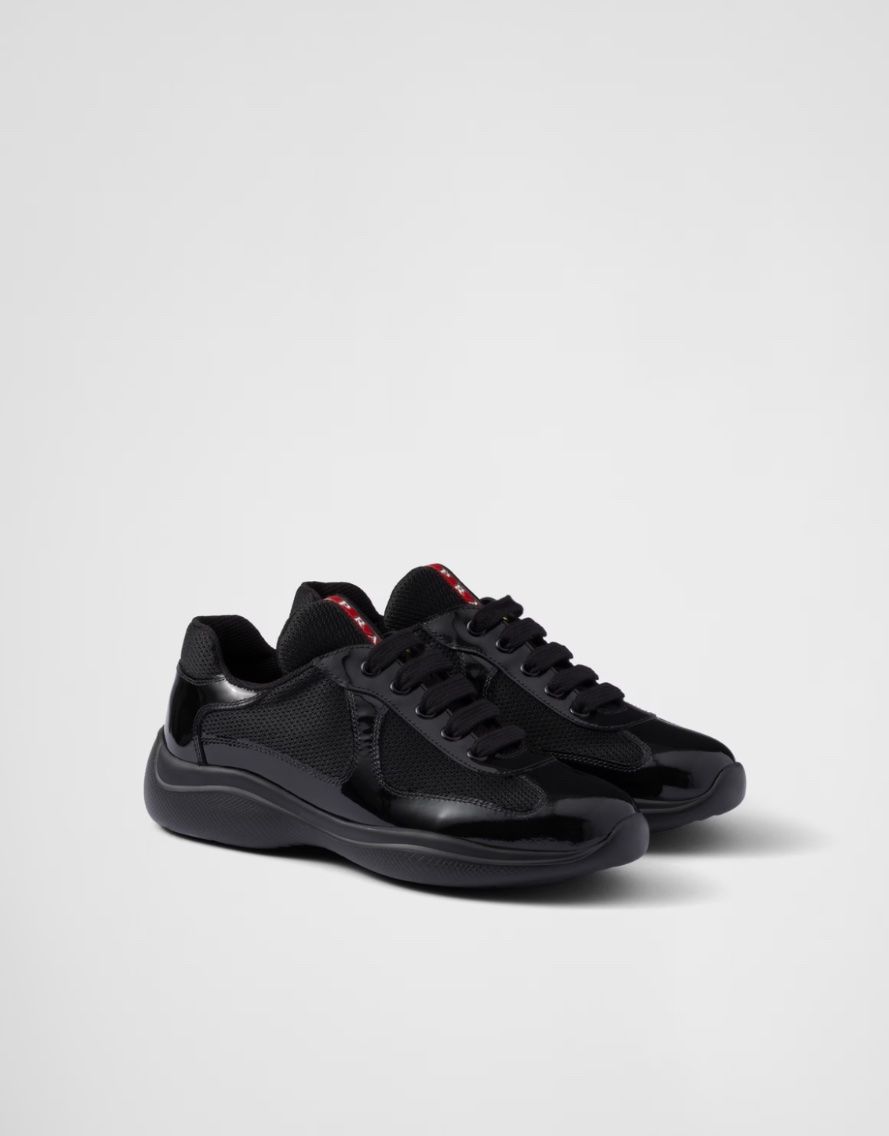 Prada America's Cup biker fabric sneakers Black