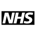NHS logo in white text on a black rectangle.