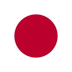 Japanese flag: white background with large red circle in the center.