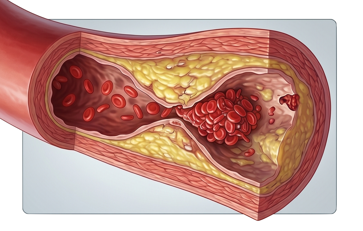 Coronary artery with atherosclerotic buildup