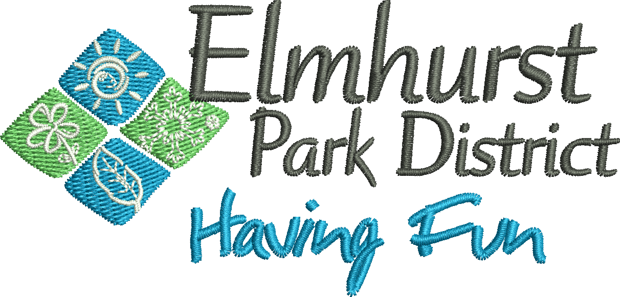 The logo for elmhurst park district is having fun.