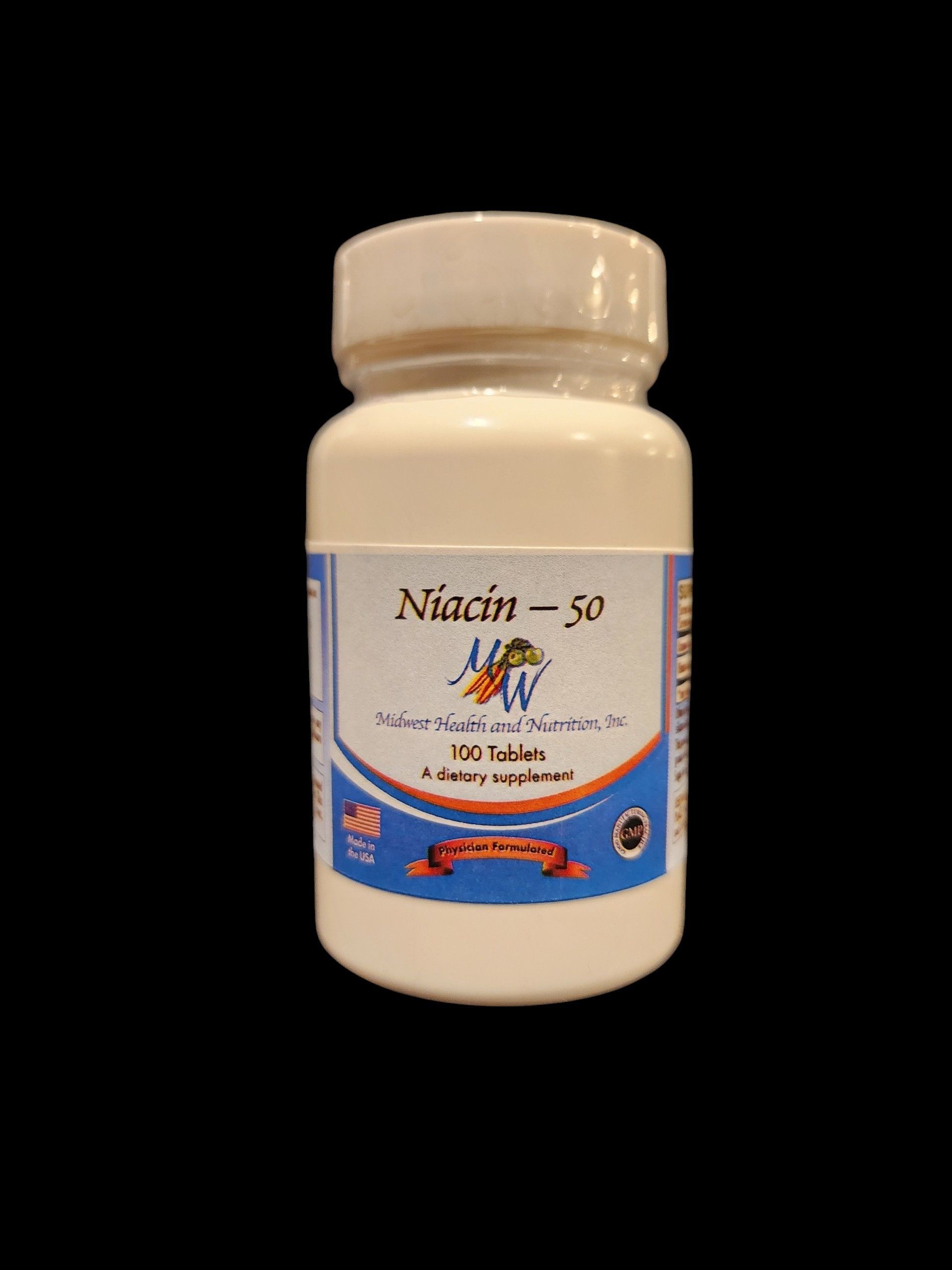 Niacin-50 tablets 100 count