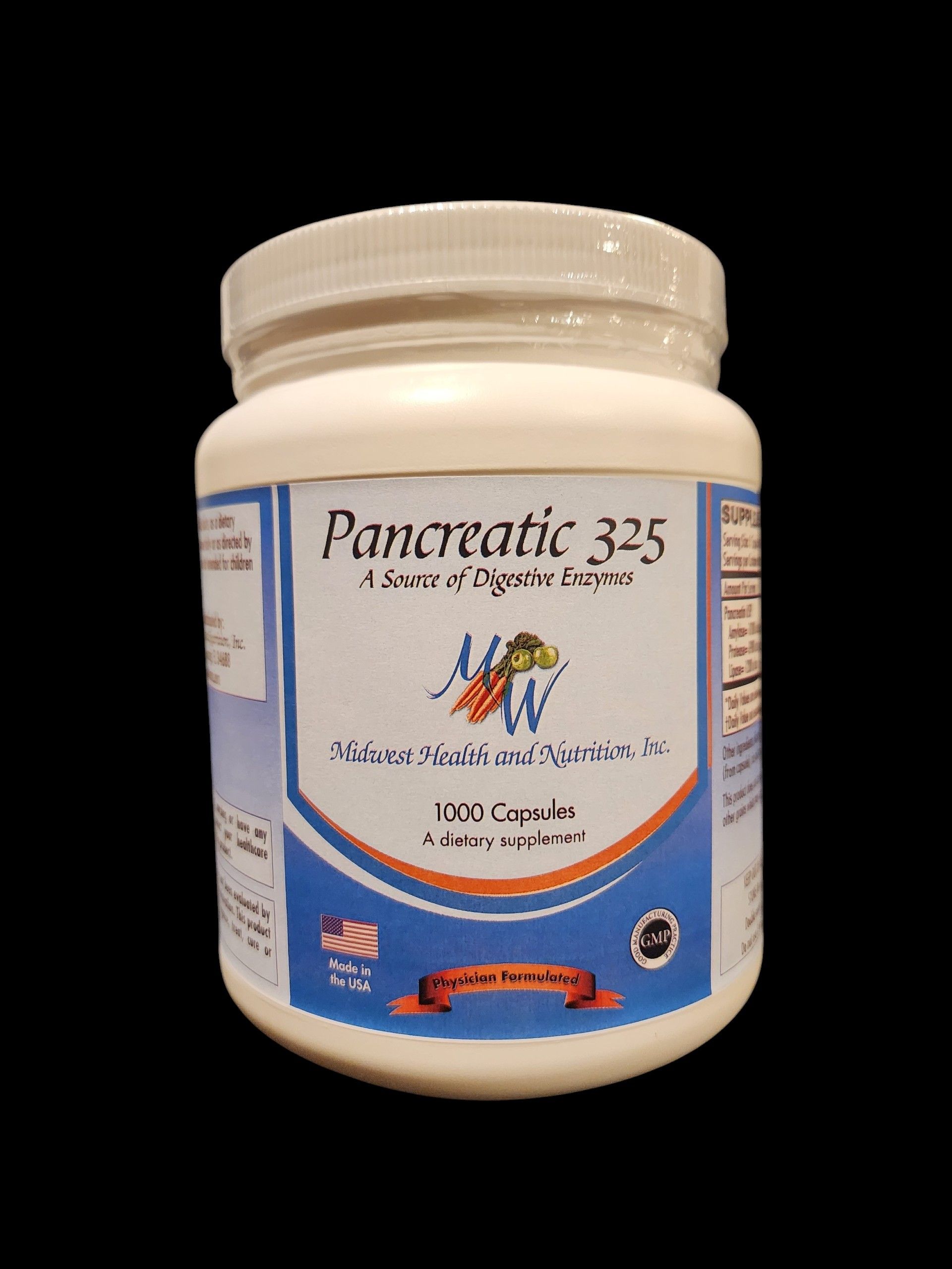 Pancreatic 325 Capsules 1000 count