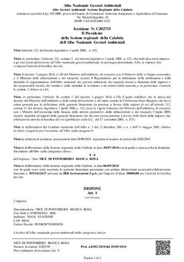 albo nazionale gestori ambientali