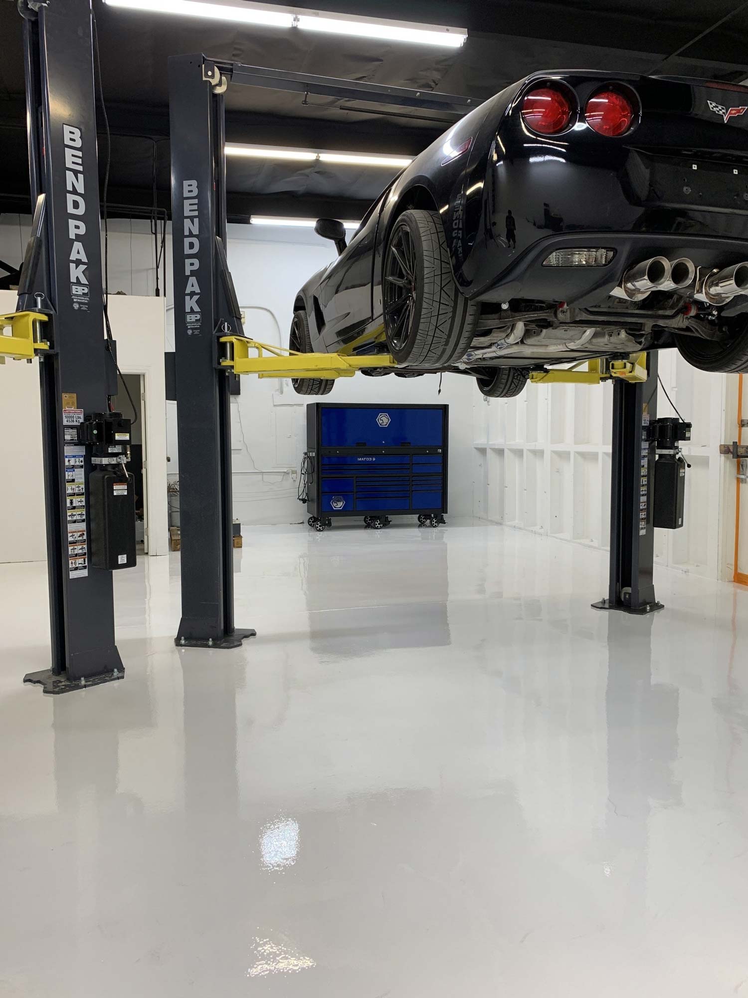 Epoxy — Glossy White Garage Floor in Palm Desert, CA
