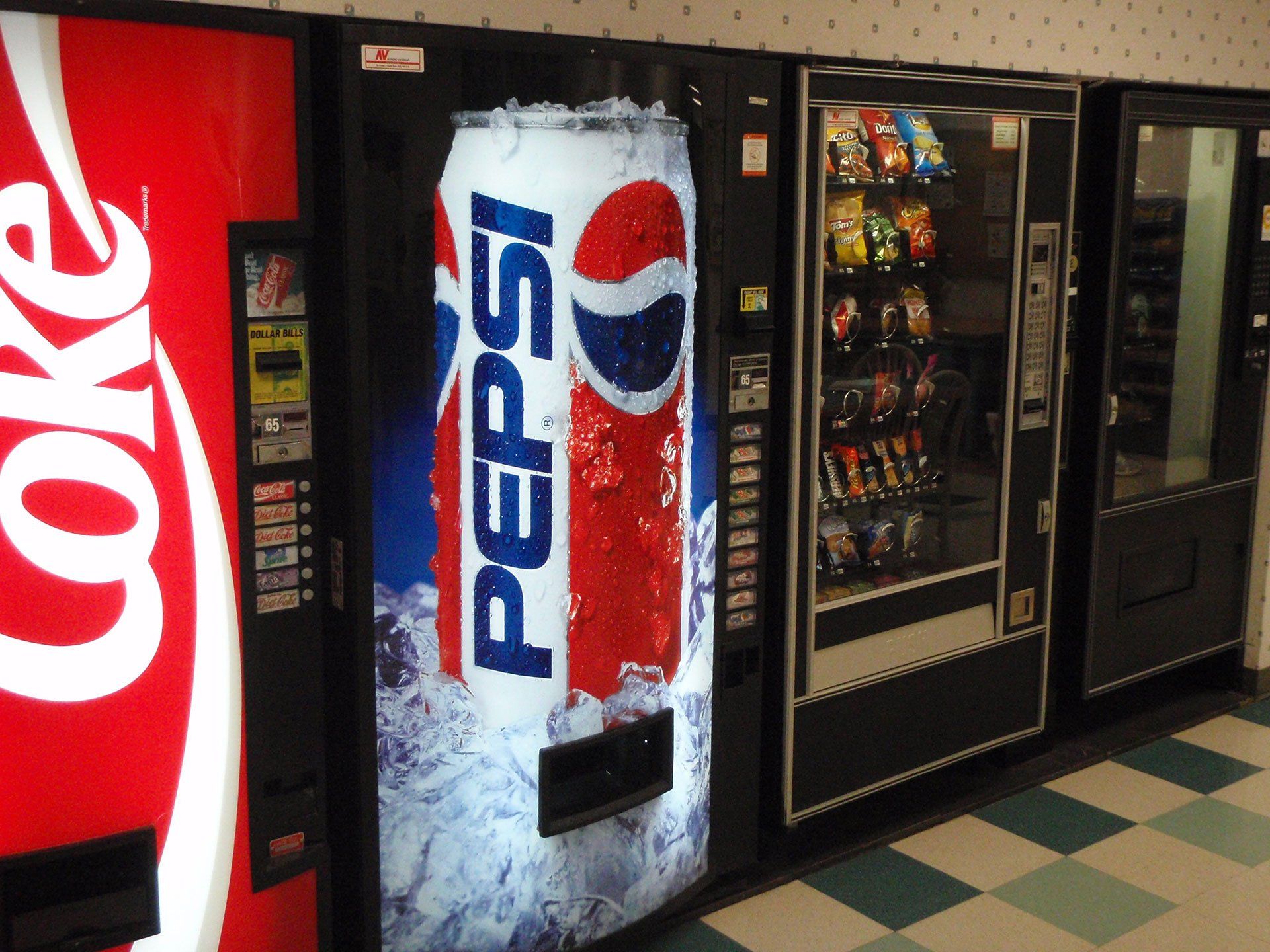 Coke & Pepsi Beverage Vending Machines, Winston-Salem NC