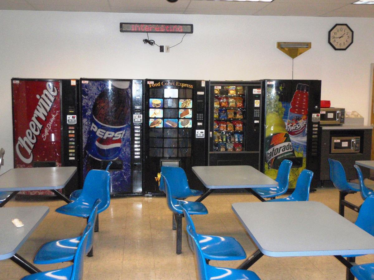 Beverage Vending Machines in Break Room, Burlington NC