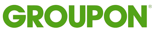 Groupon logo in green and white.