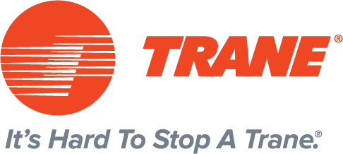 A trane logo that says it 's hard to stop a trane