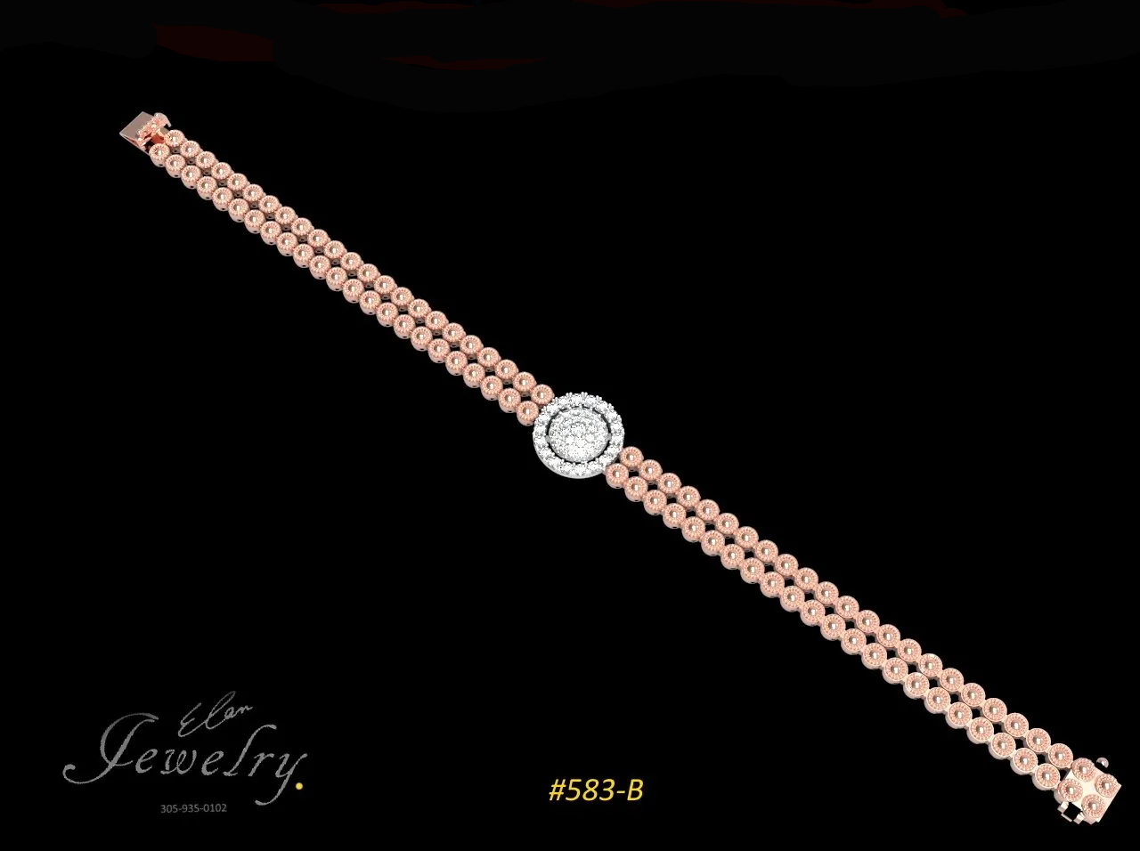 Diamond bracelet  18 carat rose gold
