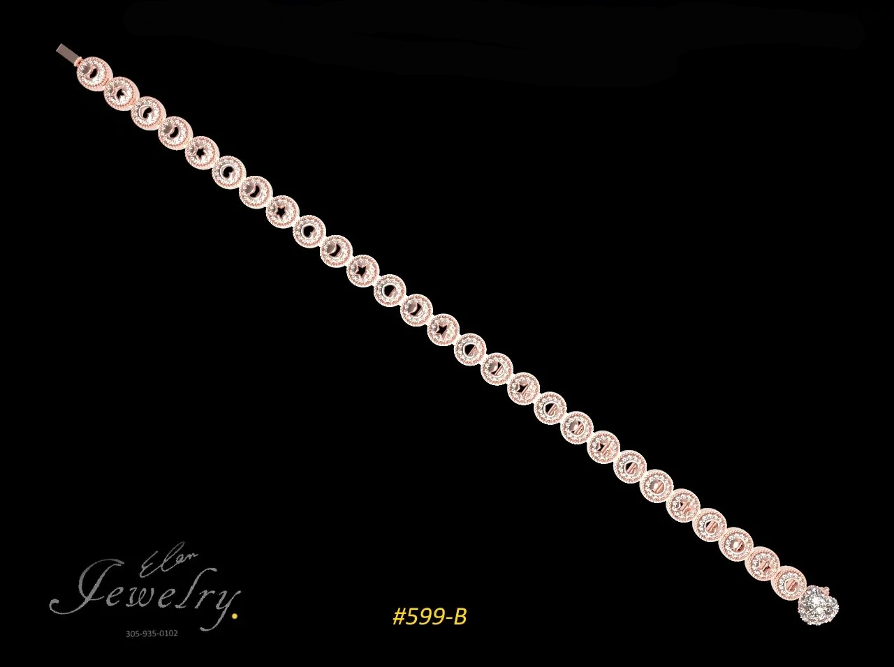 Diamond bracelet  18 carat rose gold