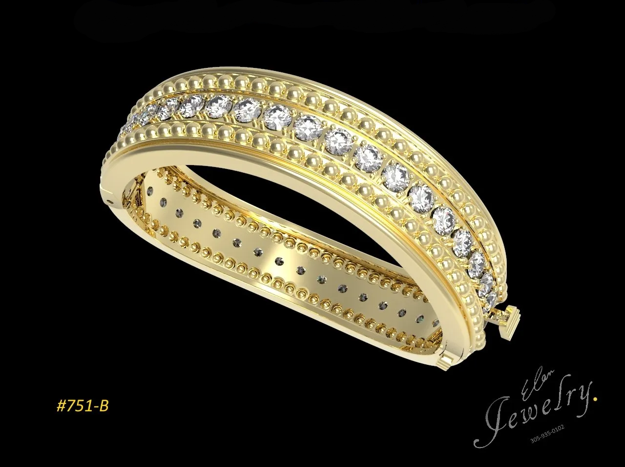 Diamond bangle  18 carat yellow gold