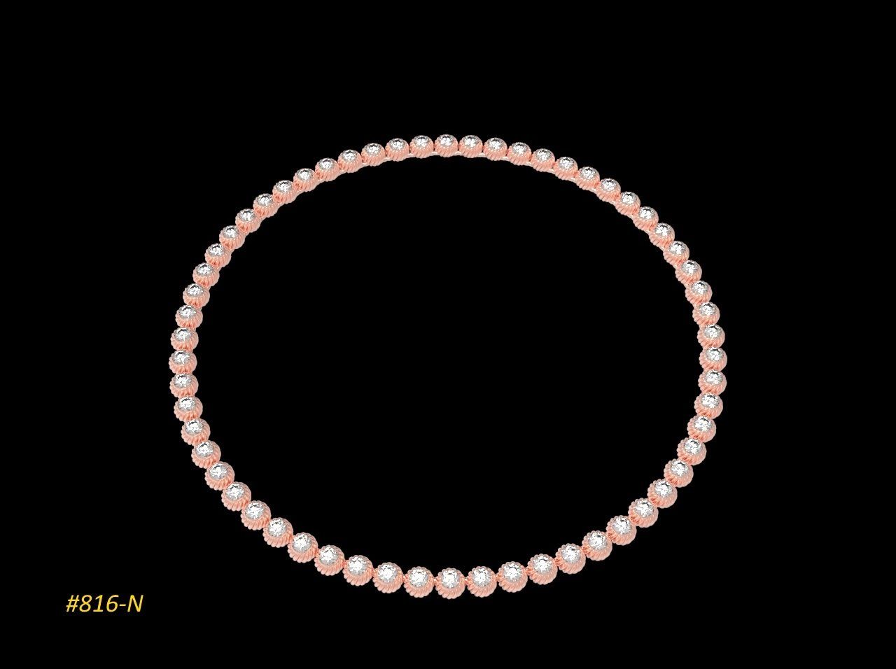 Diamond necklace rose gold