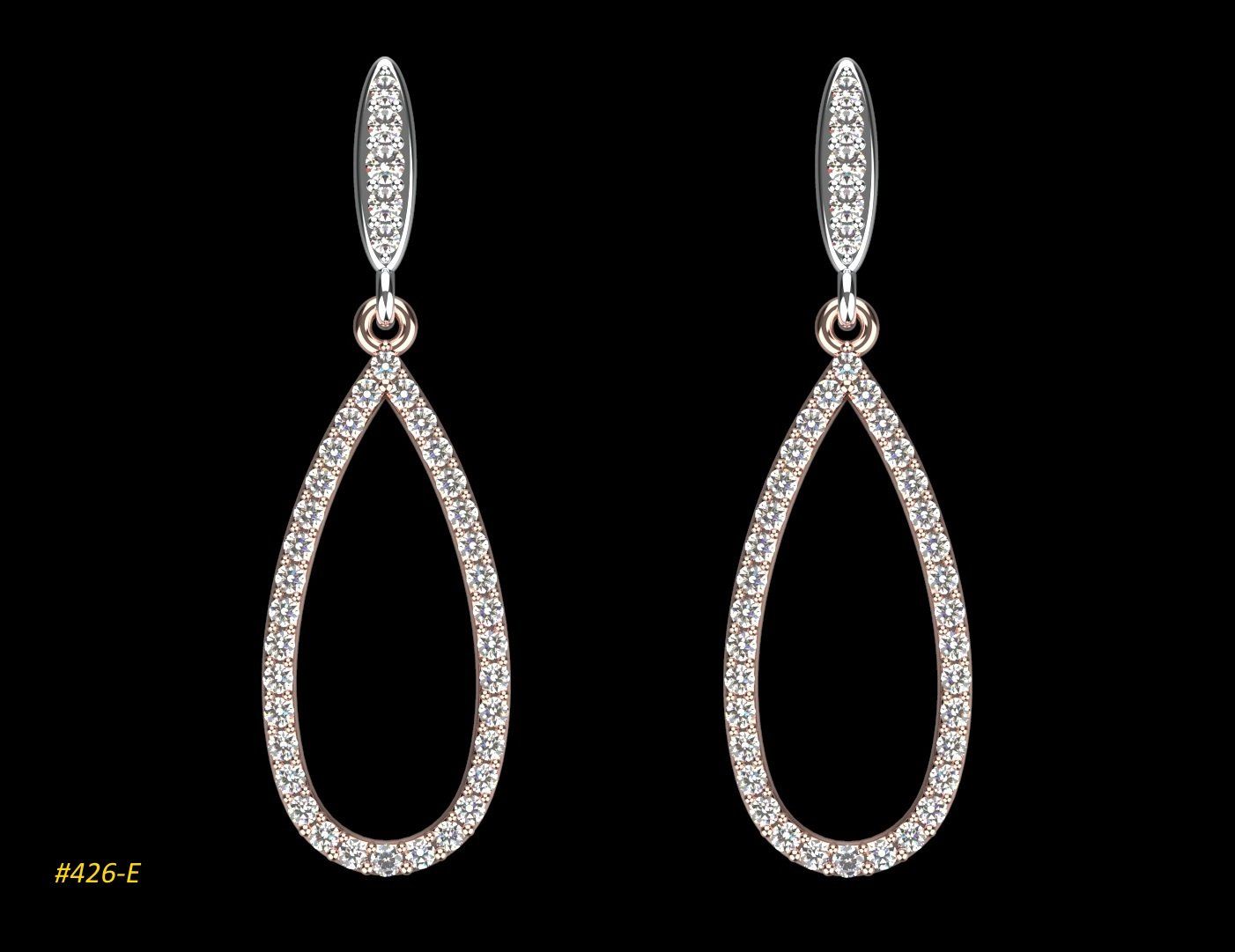 Double heart shape  earrings