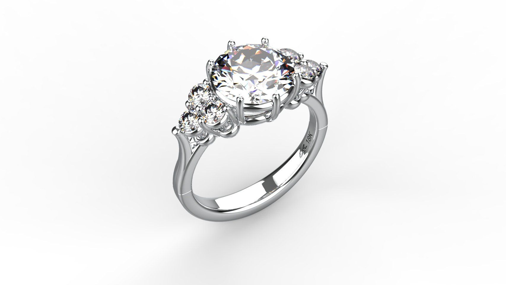 Round diamond ring .